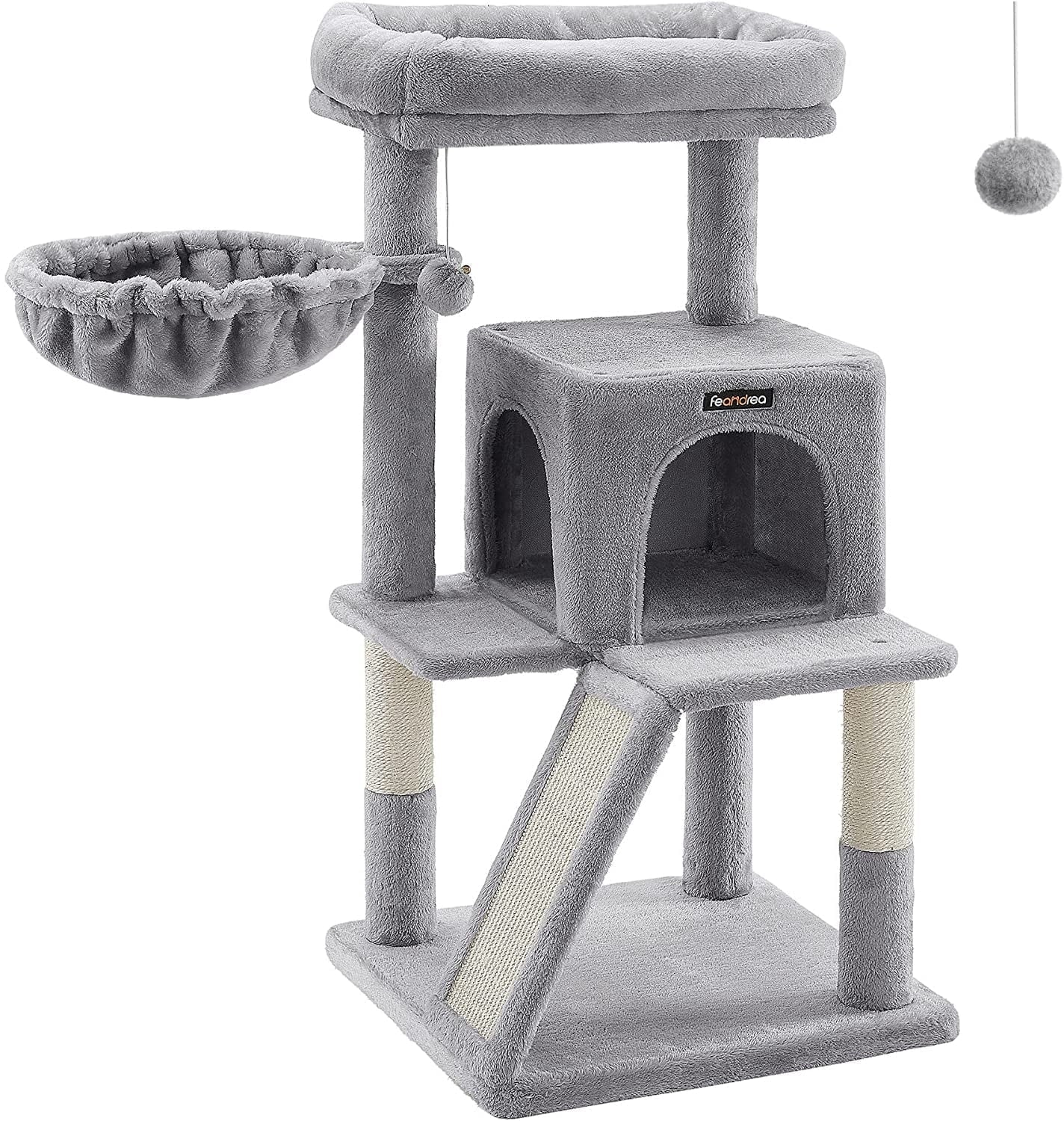 37.8-Inch Cat Tree Cat Condo Small Cat Tower with Widened Perch for Large Cats Indoor