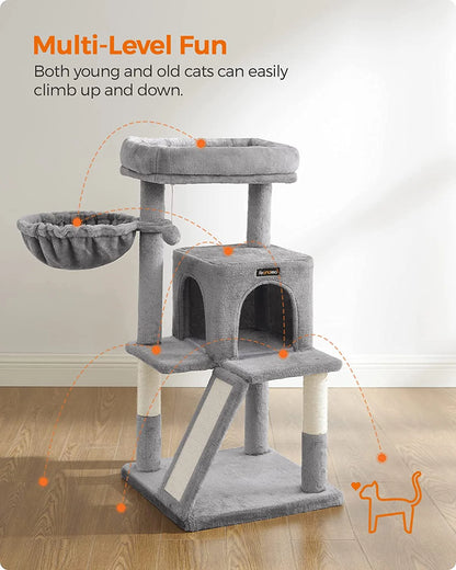 37.8-Inch Cat Tree Cat Condo Small Cat Tower with Widened Perch for Large Cats Indoor