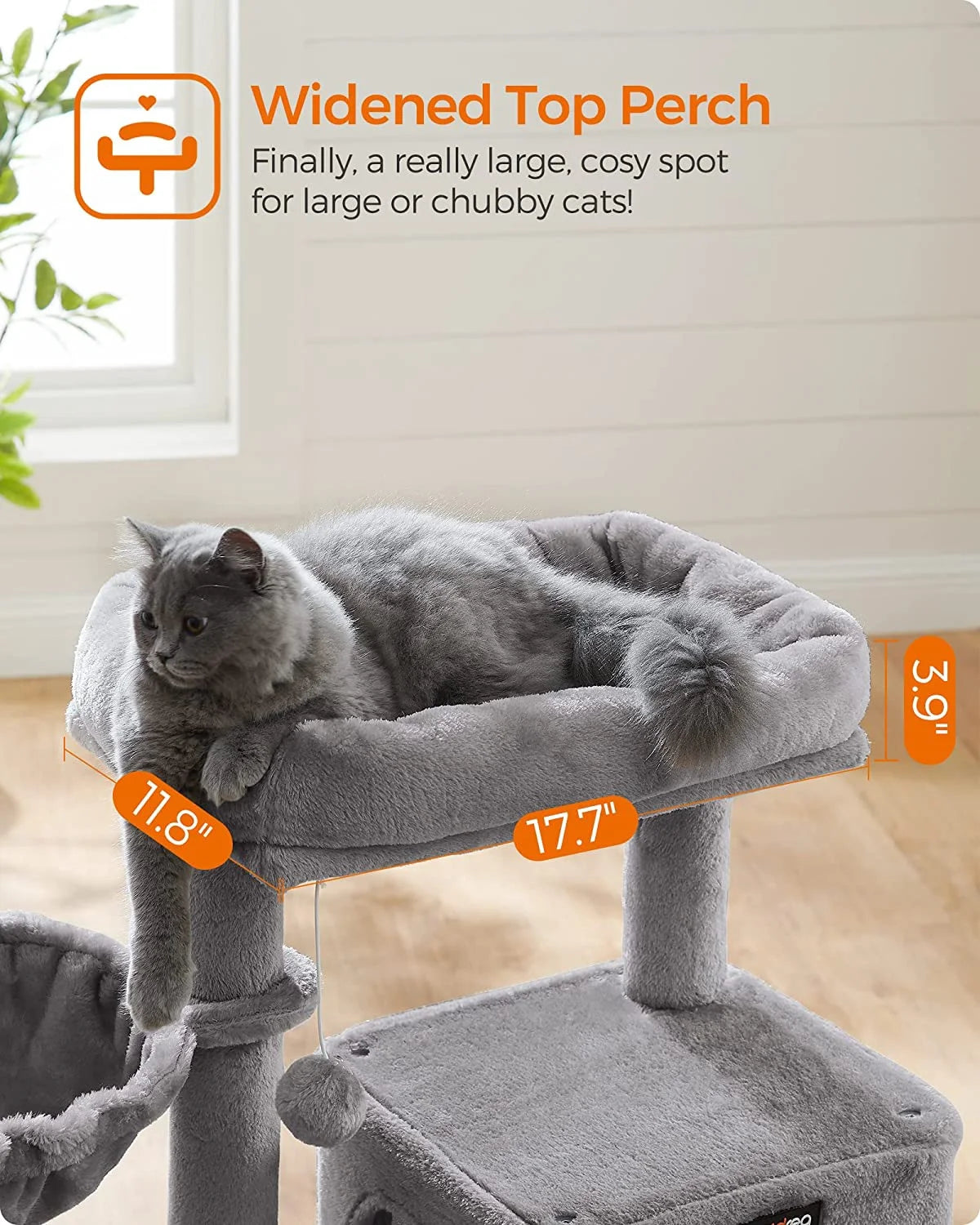 37.8-Inch Cat Tree Cat Condo Small Cat Tower with Widened Perch for Large Cats Indoor