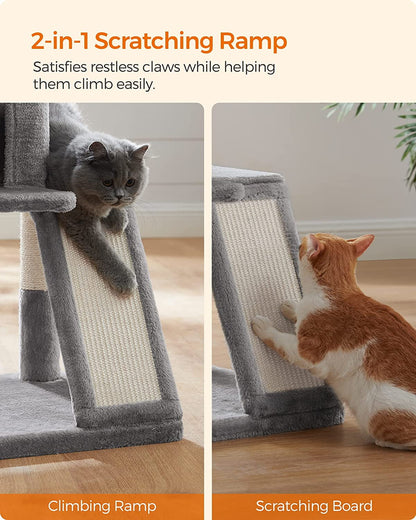 37.8-Inch Cat Tree Cat Condo Small Cat Tower with Widened Perch for Large Cats Indoor